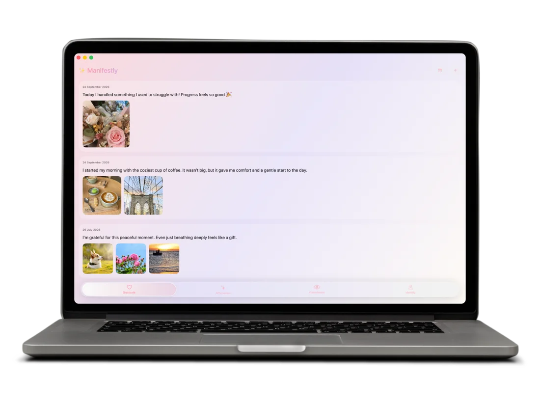 Gratitude Journal in Manifestly on Mac