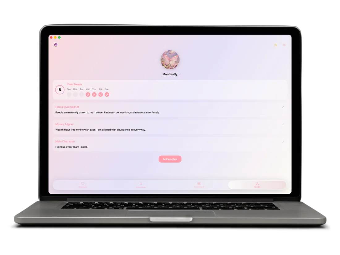 Identity cards in Manifestly on a Mac